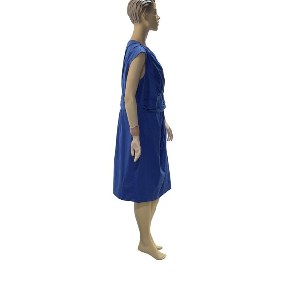 Suzi Chin For MAGGY BOUTIQUE Women's Blue Sleeveless Wrap Dress Size 18W - Picture 7 of 16